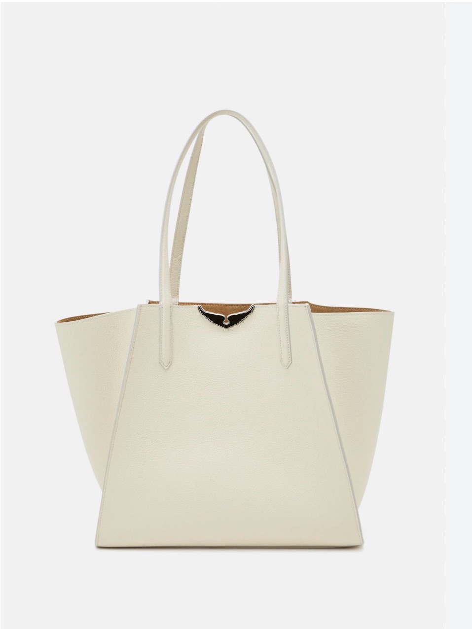 Zadig & Voltaire Le Borderline Tote Bag In An Off-White Cream